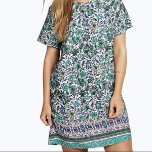 Plus Bronagh Paisley Border Print Shift Dress